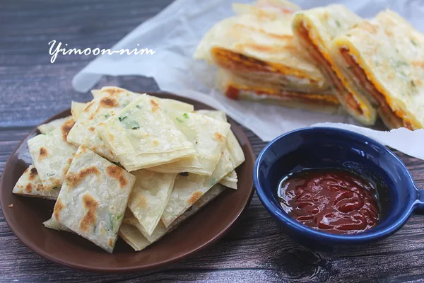 饺子皮葱油饼/手抓饼【饺子皮再利用的成品展示图