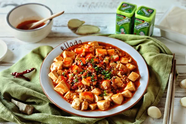 Foto del plato terminado de Mapo Tofu