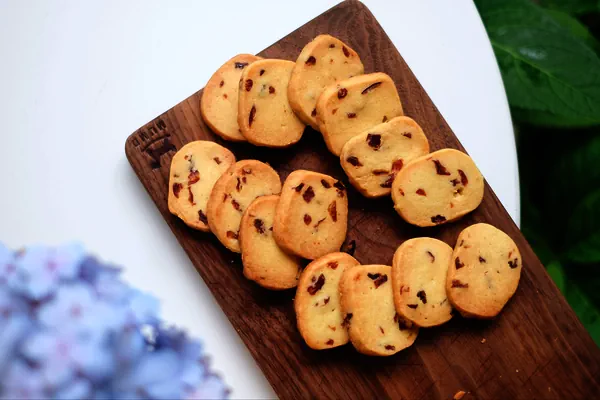 Foto do prato finalizado de Biscoitos de cranberry [receita de fevereiro do forno Buydeem]