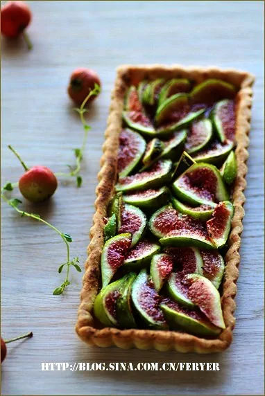Foto del plato terminado de Tarta de Higos