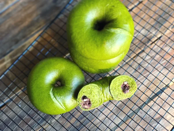 Photo du plat fini de Bagel Matcha et Haricots Rouges