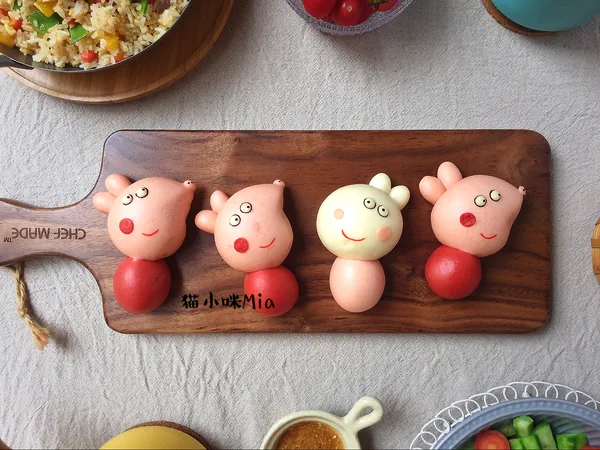 卡通馒头（小猪佩奇&小羊苏西）的成品展示图