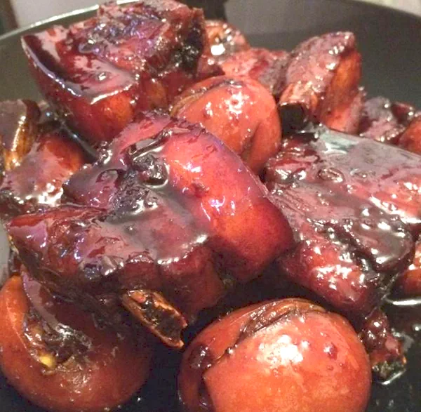 Foto del plato terminado de Cerdo a la cerveza casero
