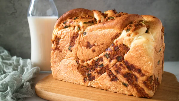 怎么吃都不腻的肉松吐司的成品展示图