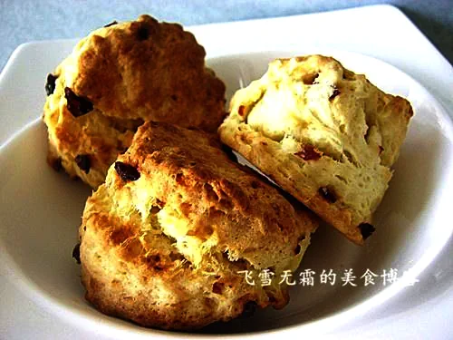 Fertiggestelltes Gericht von Scones mit Cranberries