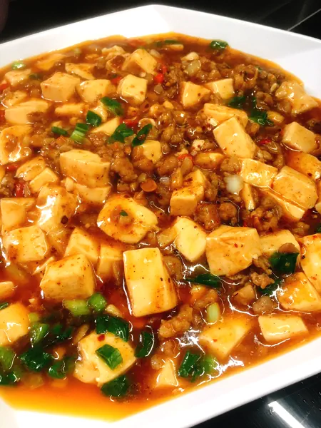 Foto del plato terminado de Mapo Tofu (Estilo Restaurante Casero)