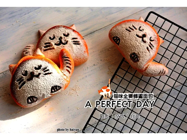 Fertiggestelltes Gericht von Chat Mignon -- Mini Vollkornbrot mit Honig