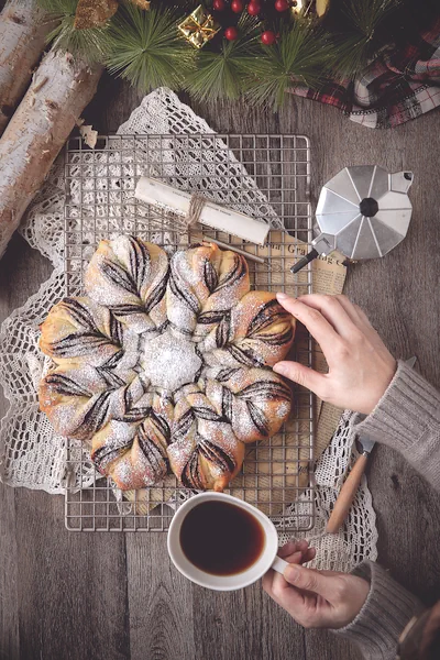 Foto masakan selesai dari Roti Cokelat Salju untuk Natal
